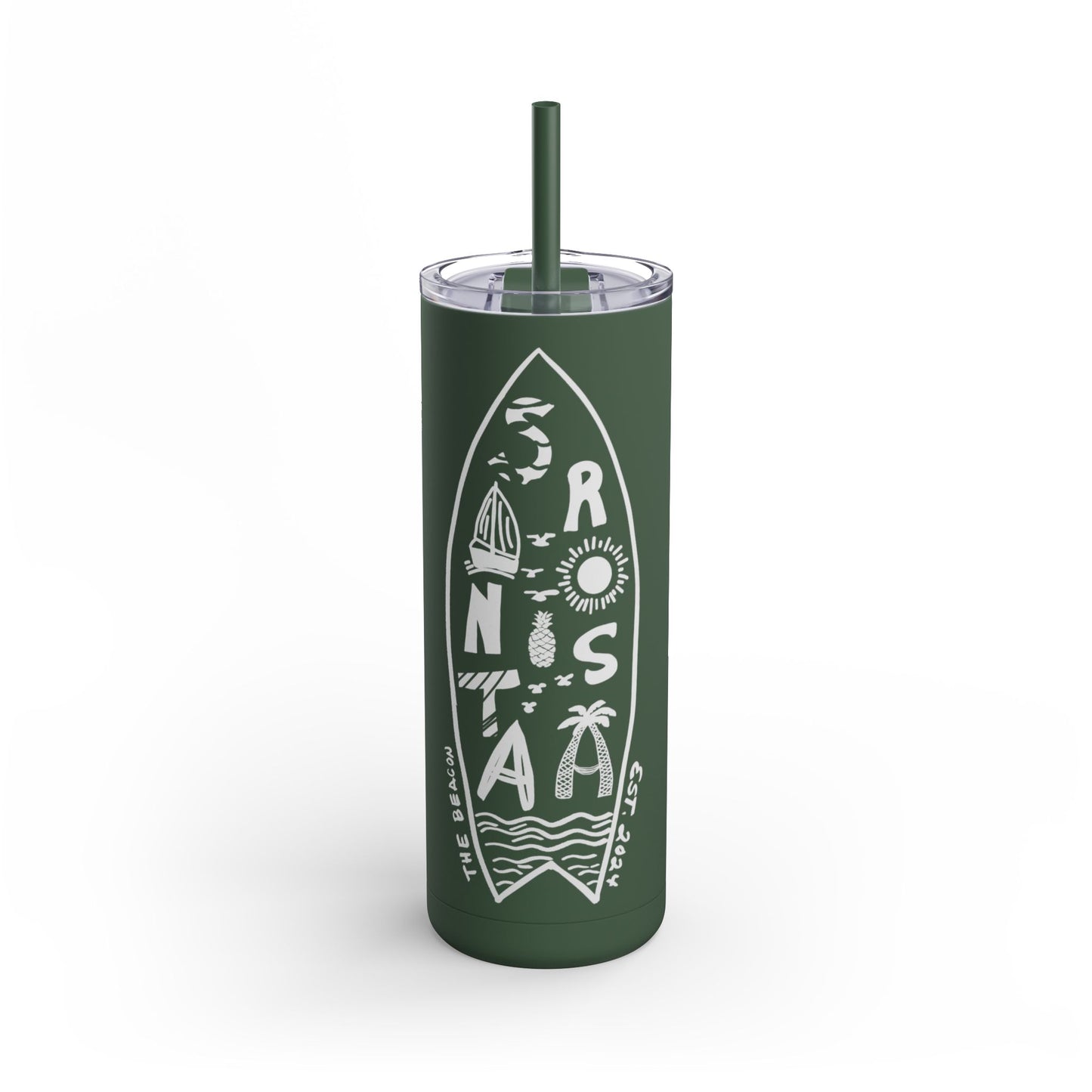 Surf-Inspired 20oz Matte Tumbler - Perfect for Beach Lovers