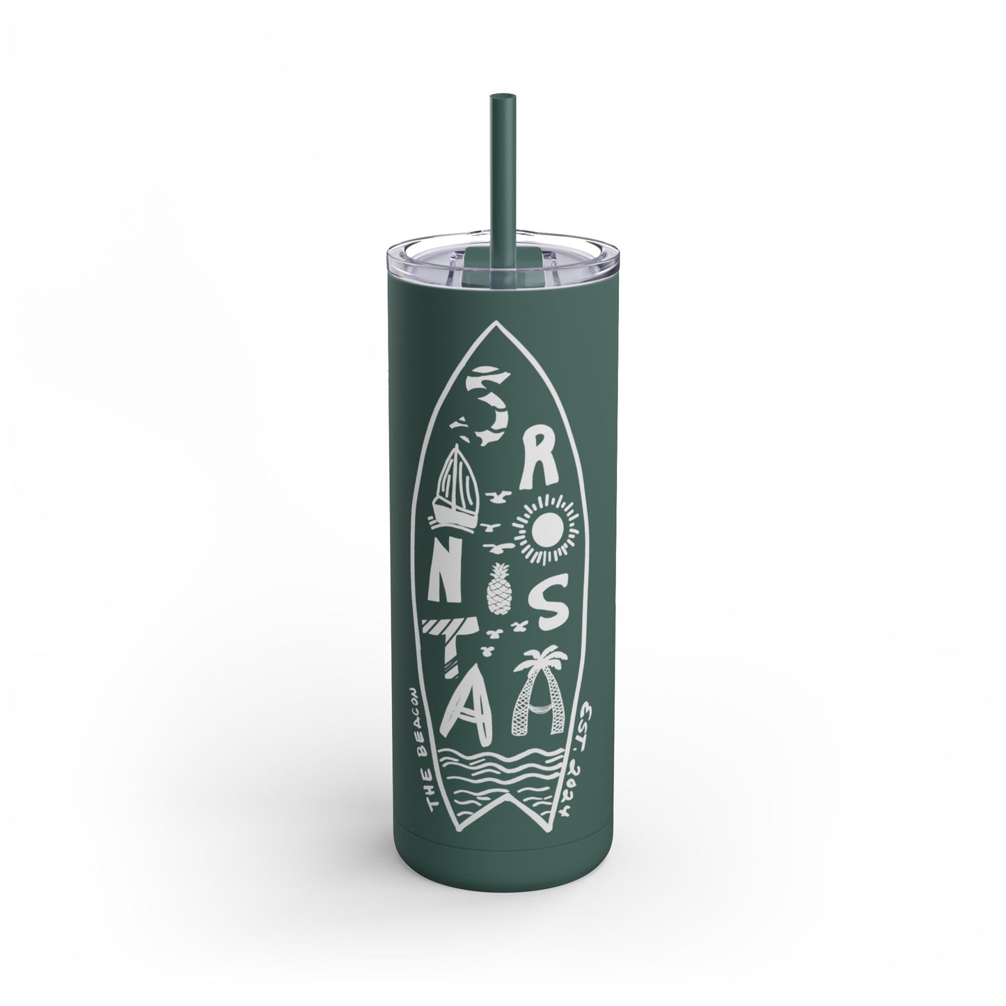 Surf-Inspired 20oz Matte Tumbler - Perfect for Beach Lovers